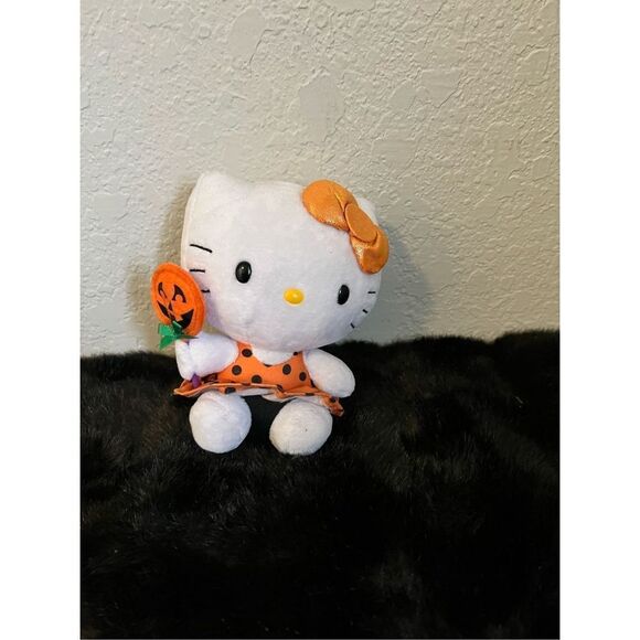 TY Other - 6" TY x Hello Kitty Jack-o-lantern Plush